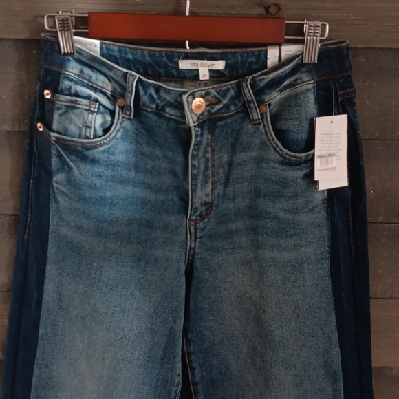STS Blue Two-Tone Flare Jeans - Picture 2 of 11
